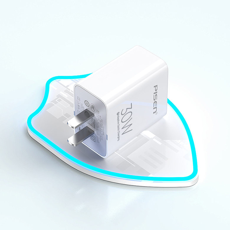 Công suất mạnh mẽ - Sạc PISEN QUICK PD30W (Lightning & Type-C) (TS-C145 (Lightning & Type-C ), White