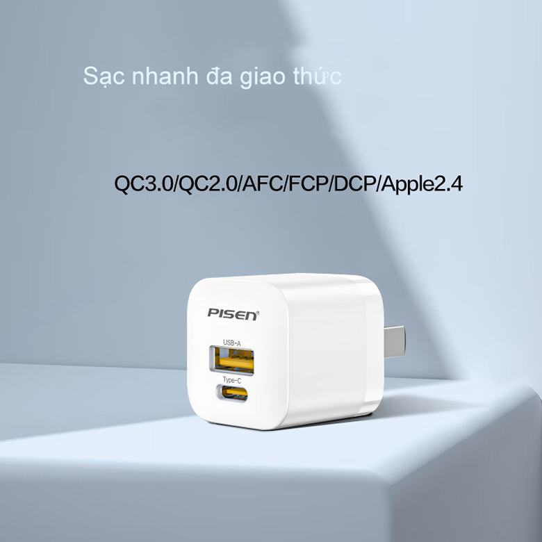 Thiết kế sang trọng - Sạc PISEN QUICK ice Crystal Dual Port QP 30W 