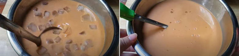 Làm nguội trà sữa thái đỏ