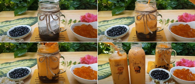 Trà sữa thái đỏ thưởng thức hương vị thơm ngon