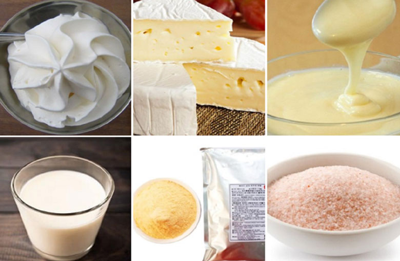 Cách nấu hồng trà kem cheese: Nguyên liệu làm kem cheese