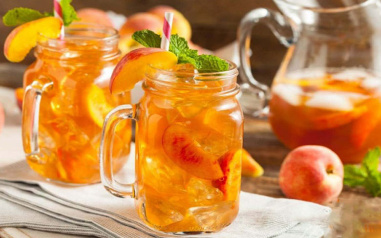 Cách nấu hồng trà đào: thành phẩm