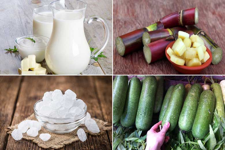 Thực hiện làm trà sữa bí đao cần nguyên liệu làm trà sữa bí đao