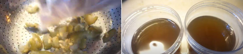 Thực hiện làm trà sữa bí đao lọc nước cốt trà bí đao