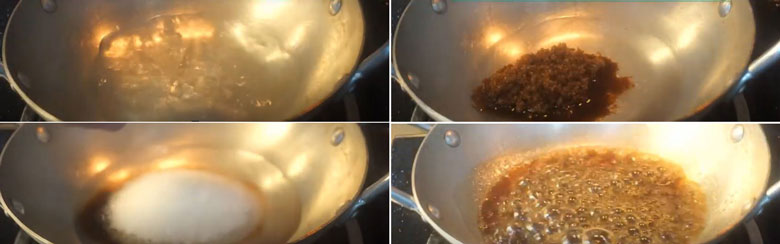 Thực hiện làm trà sữa bí đao nấu đường đen pha trà sữa bí đao