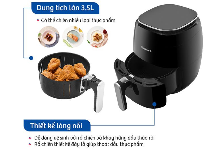 Dung tích-Nồi chiên không dầu Bluestone AFB-5868