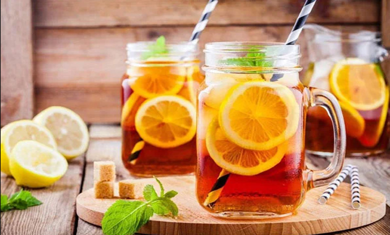 Cách làm trà chanh đào: thành phẩm