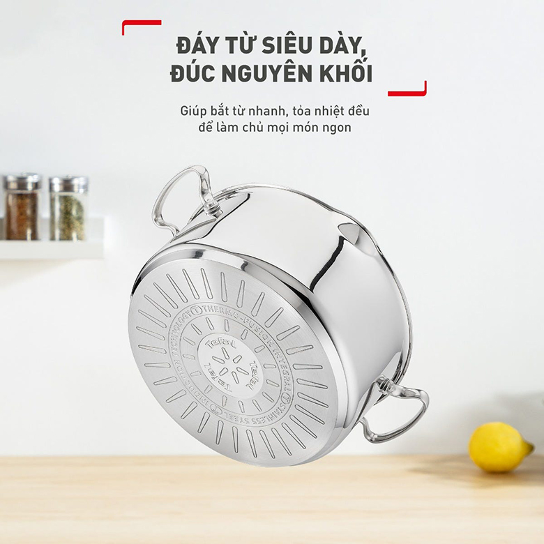 Nồi inox Tefal Duetto Plus G7196455 đáy từ 