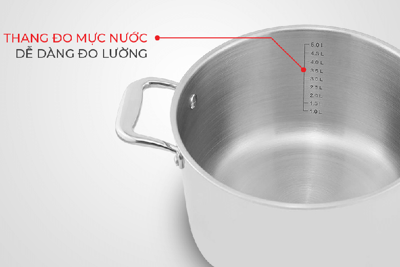 Elmich Tri-max XS EL-3749 size 26cm có thang đo bên trong