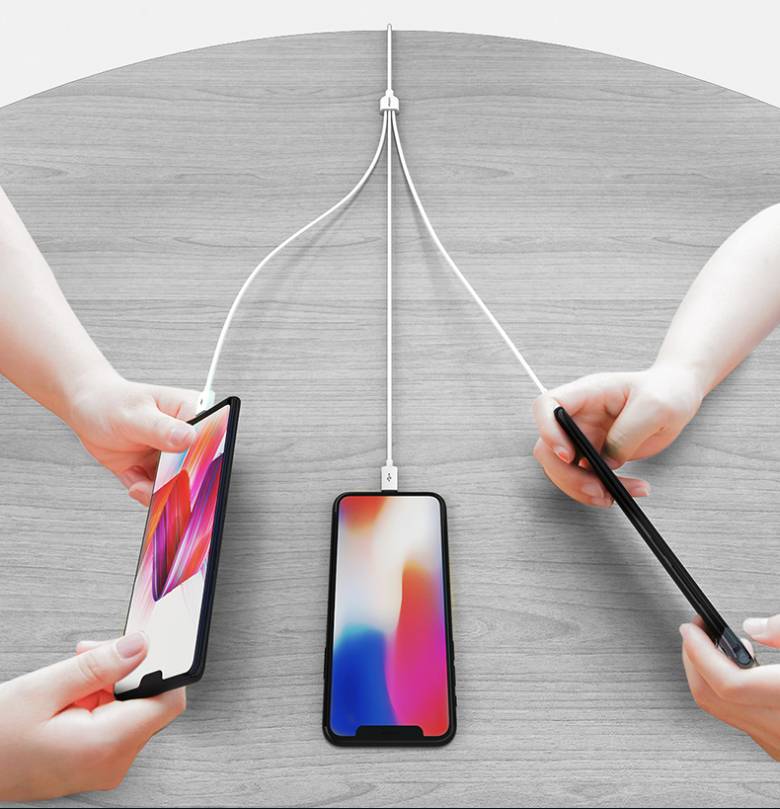 Cáp PISEN - Mr White 3-in-1 - tương thích mọi thiết bị