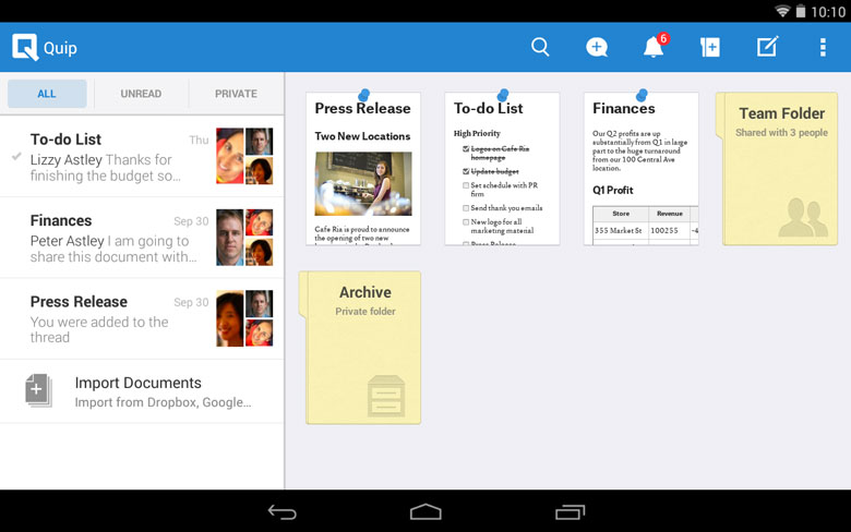 Quip ứng dụng note trên máy tính