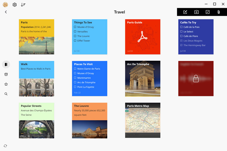 Zoho Notebook phần mềm ghi nhớ trên máy tính