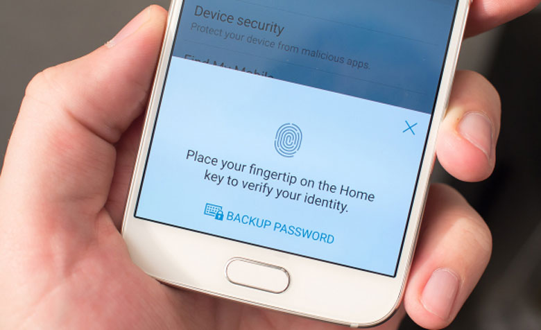 Cách đổi mật khẩu điện thoại Samsung: Mật khẩu vân tay