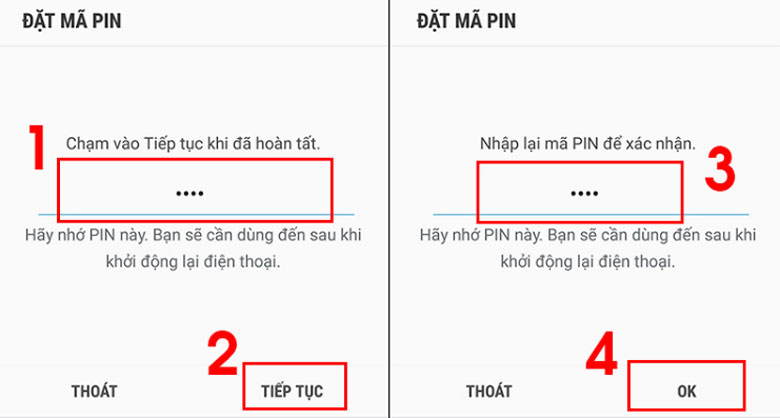 Cách đổi mật khẩu điện thoại Samsung bước 3