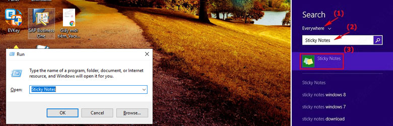 Cách tạo ghi chú trên màn hình máy tính Win 8/8.1 cực dễ