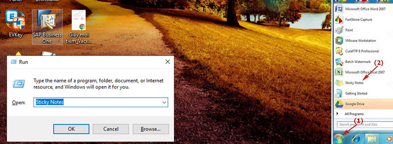 Cách tạo ghi chú trên màn hình máy tính Win 7 cực dễ