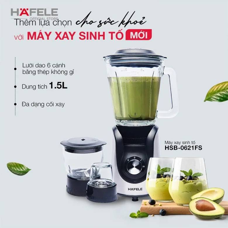 Máy xay sinh tố Hafele HSB-0621FS - Lưỡi dao thép không gỉ sắc bén