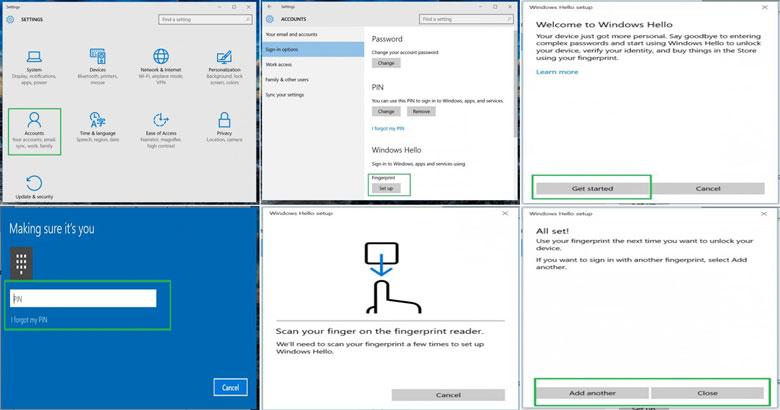 Cài bảo mật vân tay cho laptop HP Win 10