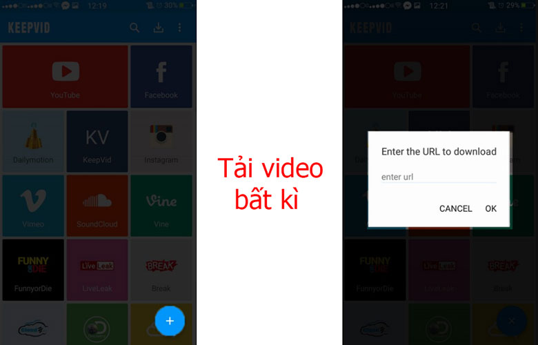 Cách tải video từ facebook về điện thoại Android bằng ứng dụng Keepvid: Lưu ý