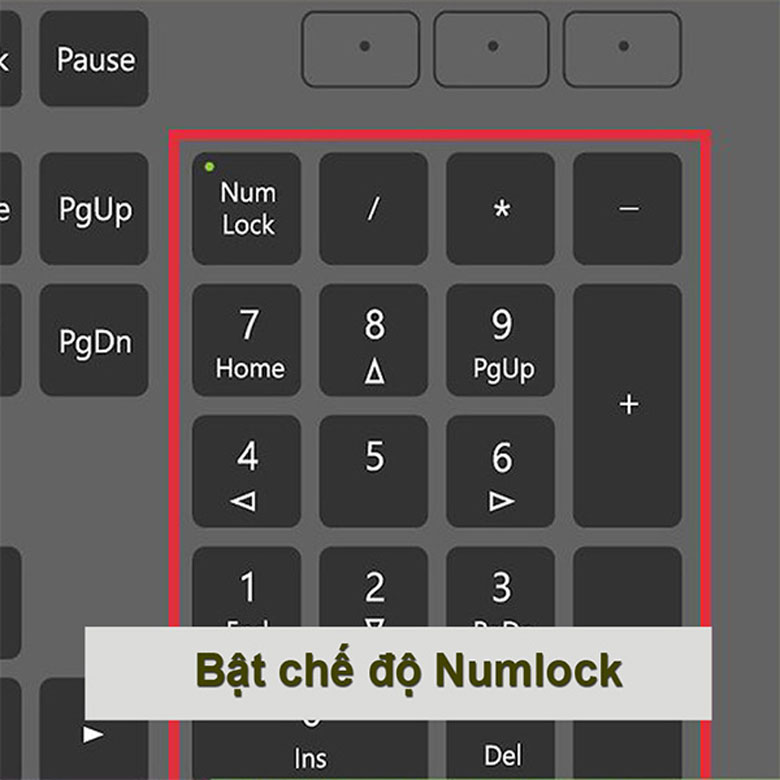 Bàn phím laptop không gõ được số do tắt phím "NumLock"