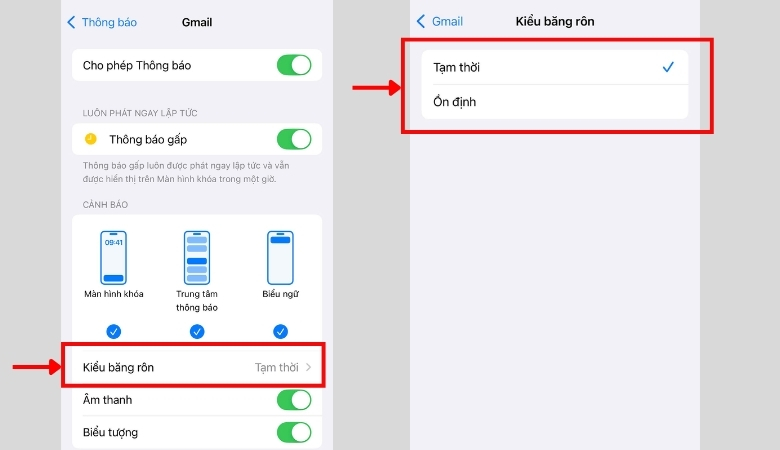 Chọn chế độ thông báo cho iPhone không nhận được thông báo ứng dụng