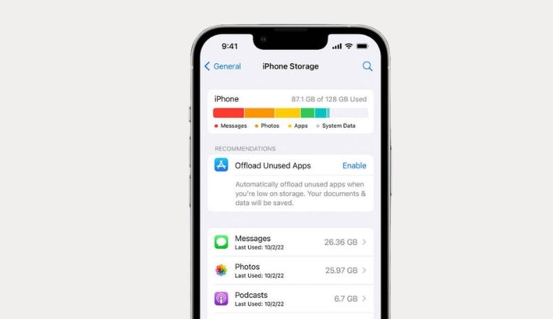 Quản lý ứng dụng và bộ nhớ khi iPhone bị đơ màn hình không tắt nguồn được