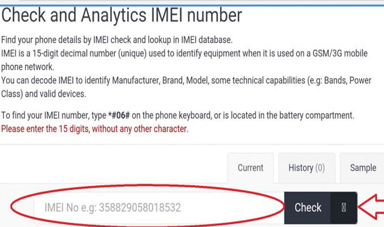 cách kiểm tra xuất xứ điện thoại Samsung bằng imeidata.net