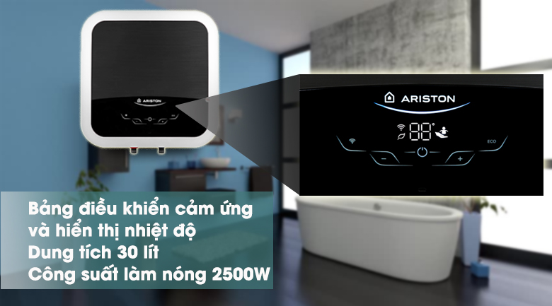 Dung tích-Bình nóng lạnh gián tiếp Ariston 30 lít AN2 30 TOP WIFI