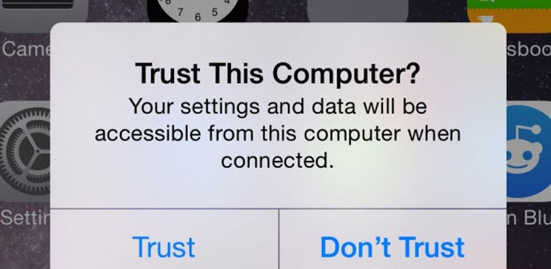 Cách khắc phục lỗi laptop không nhận iPhone bằng iPhone Trust Your Computer