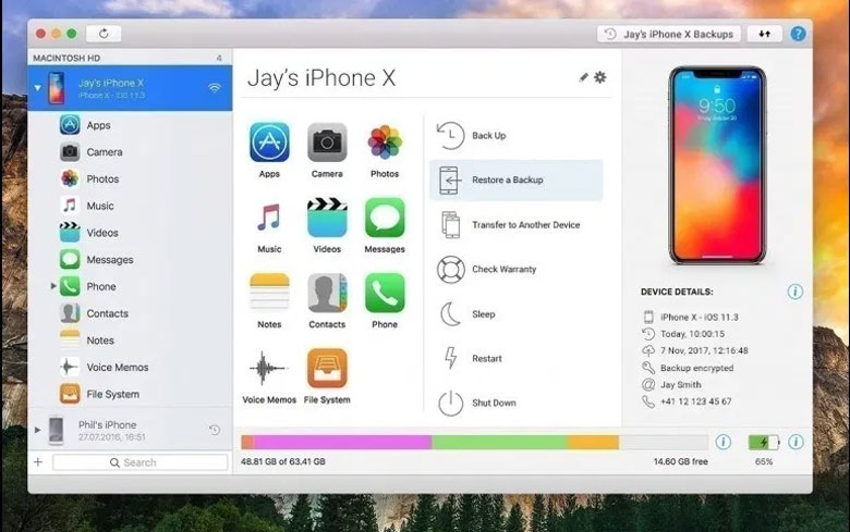 Phần mềm kết nối iPhone với laptop iMazing
