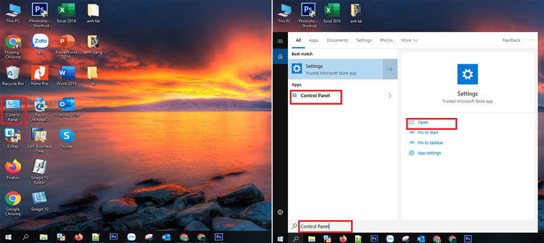Cách hạ nhiệt laptop cần vào Control Panel