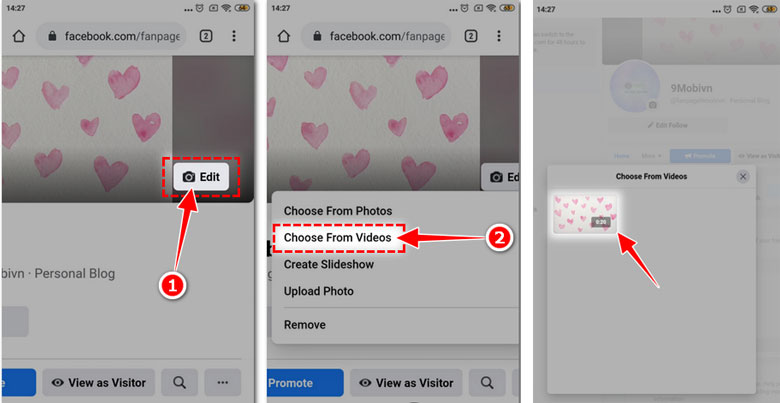 Cách làm video ảnh bìa facebook trên điện thoại bước 6