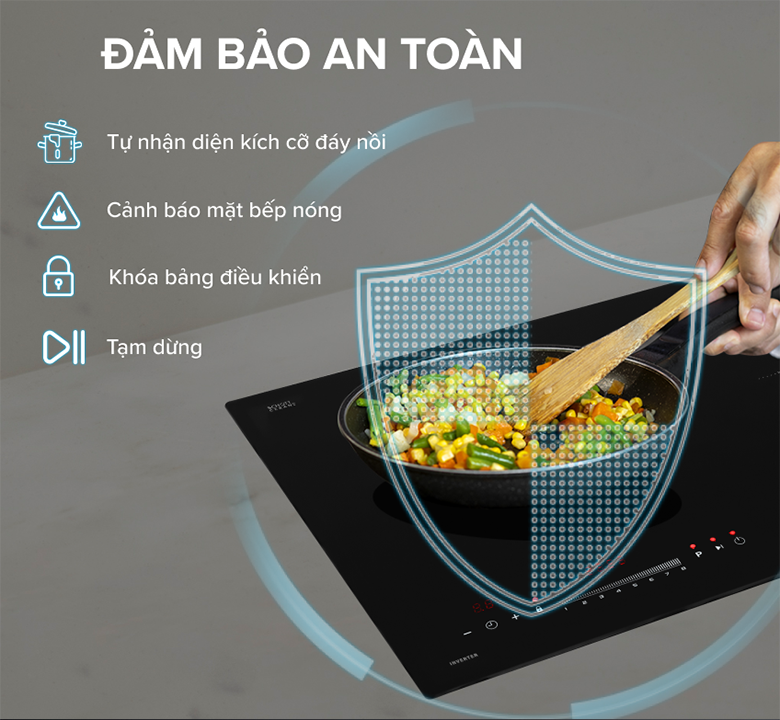 Bếp từ đôi Hafele HC-I2732A nhiều tiện ích an toàn