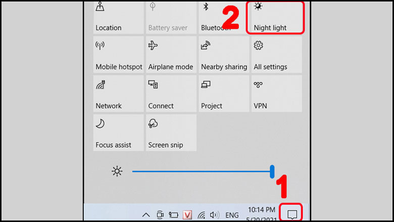 Cách khắc phục màn hình laptop bị vàng dùng chế độ Night light