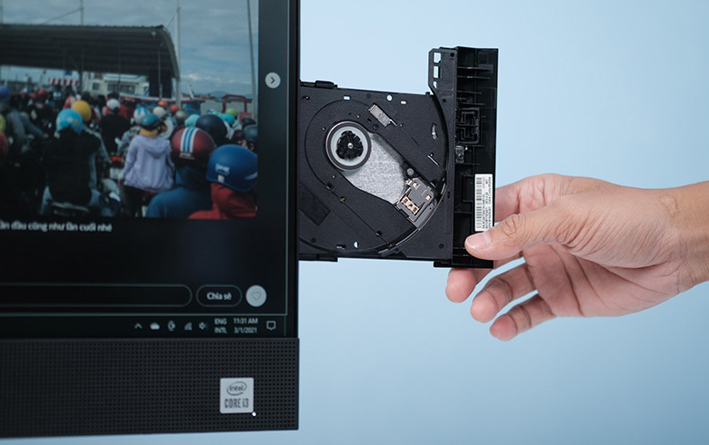 Máy tính All In One HP ProOne 400 G6 231D7PA ổ đĩa DVD