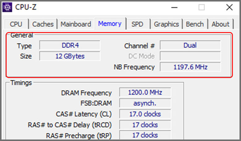 Kiểm tra RAM dùng trên laptop bằng phần mềm CPU - Z