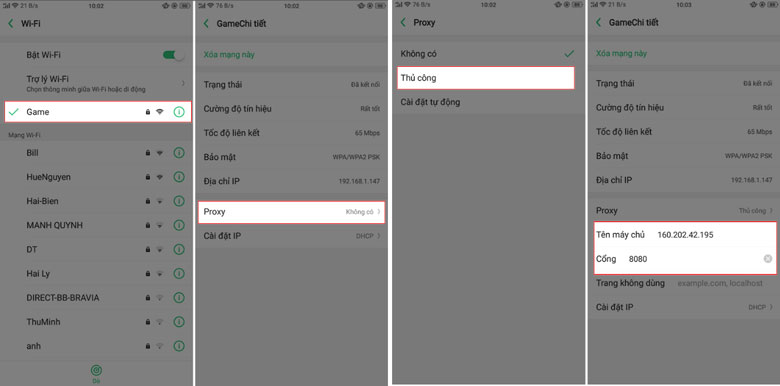 cách đổi ip điện thoại bước 4.1