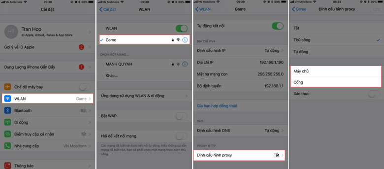 cách đổi ip điện thoại bước 4.2