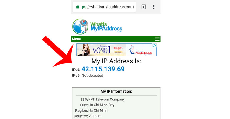 cách đổi ip điện thoại bước 5