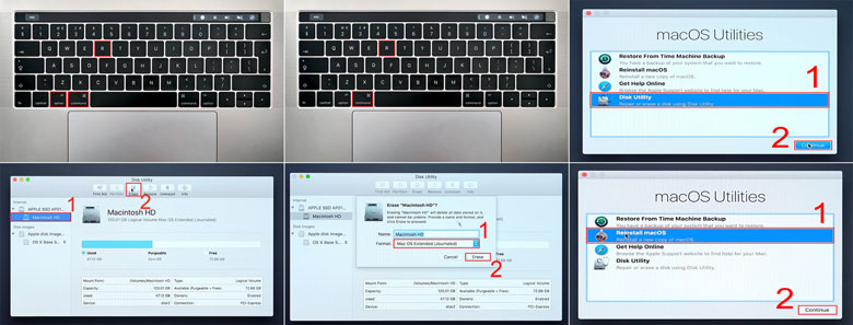Khôi phục cài đặt gốc cho MacBook dùng tổ hợp phím