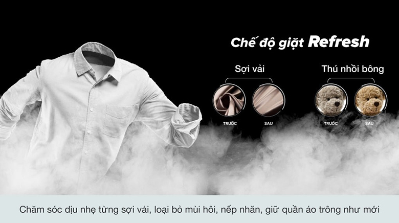 Công nghệ Refresh-Máy giặt Aqua Inverter 10 kg AQD-A1000G W lồng ngang