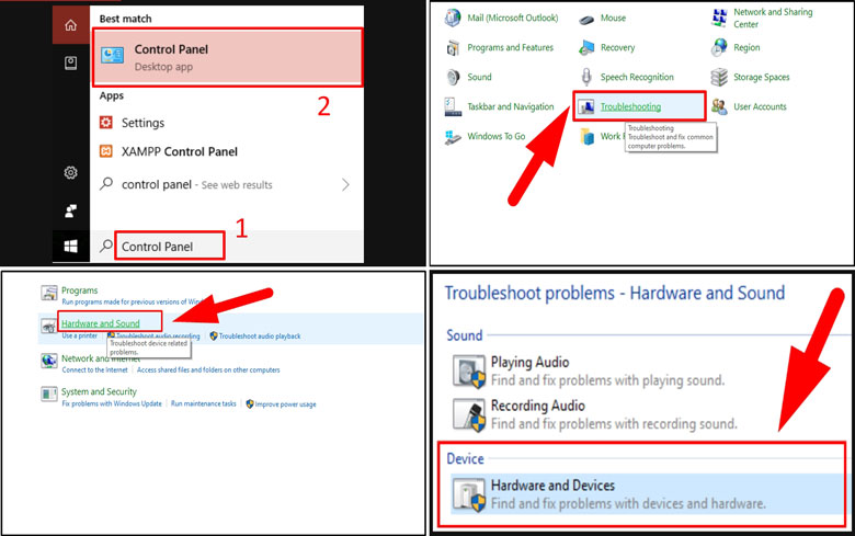 Laptop không đọc được đĩa DVD/CD dùng Hardware and Devices Troubleshooter để khắc phục