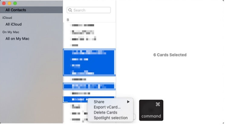 Cách xóa số điện thoại trên iPhone cùng lúc bằng Macbook: Bước 4