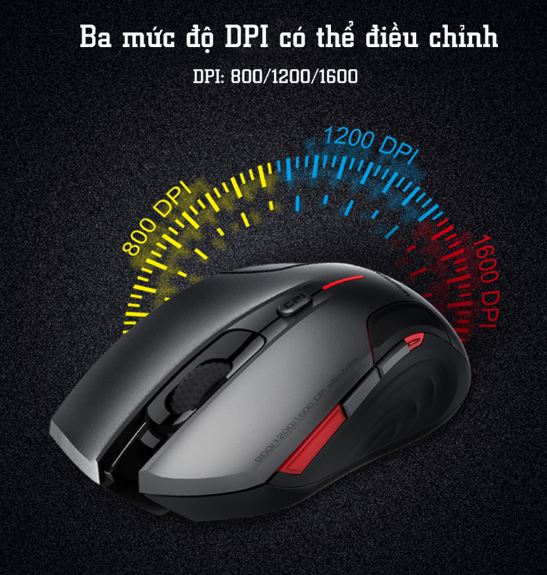 Chuột không dây Newmen D500 Bluetooth tùy chỉnh DPI