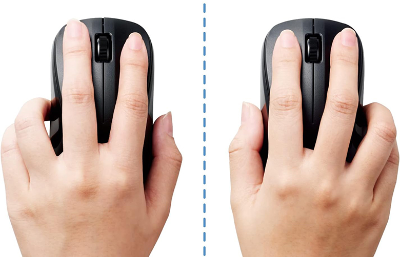 Elecom M-BY11BRSKBK sử dụng cả tay trái và tay phải
