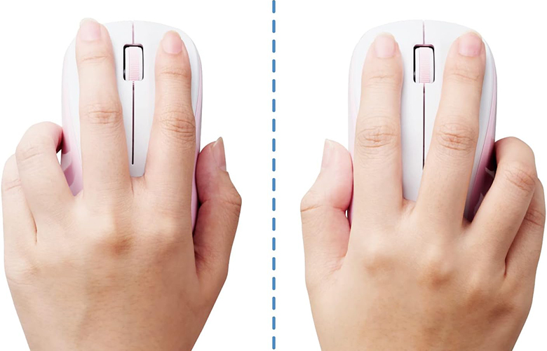 Elecom M-BY11BRSKPN sử dụng cả tay trái và tay phải