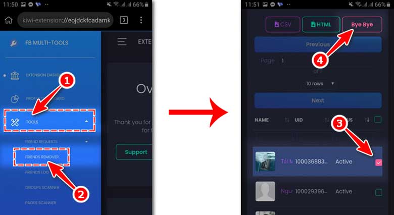 Cách xóa bạn bè hàng loạt trên Facebook bằng điện thoại: Bước 6