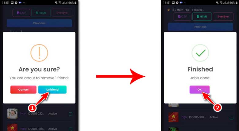Cách xóa bạn bè hàng loạt trên Facebook bằng điện thoại: Bước 7