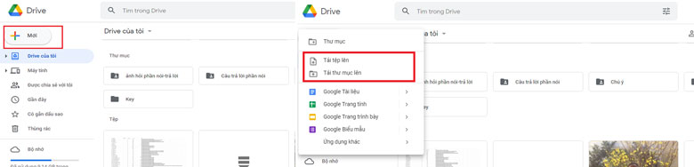 Cách tải file lên Google Drive bằng máy tính