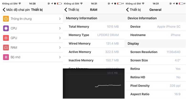Cách kiểm tra RAM điện thoại iPhone
